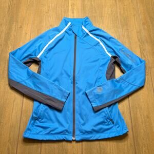 Salomon Jacket Women's Medium Blue Wind Clima Hiking Camping Wind Breaker summer